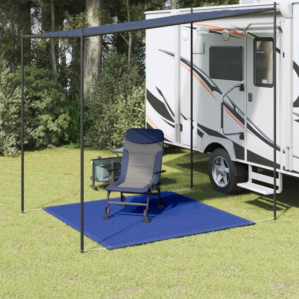 ARDEBO.de - Zeltteppich 250x250 cm Blau HDPE