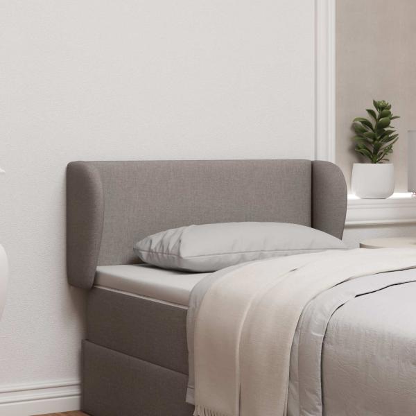 ARDEBO.de - Kopfteil Ohr Taupe 40 x 23 x 6 cm Stoff