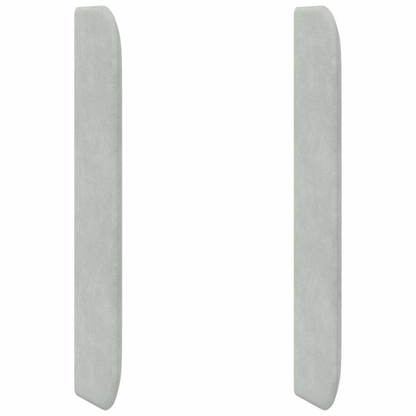 Kopfteil Ohr Hellgrau 80 x 16 x 4 cm Samt