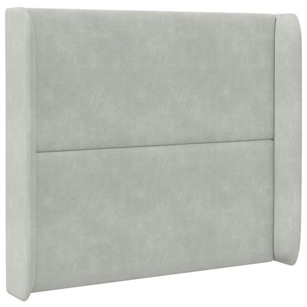 Kopfteil Ohr Hellgrau 80 x 16 x 4 cm Samt