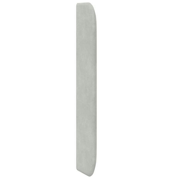 Kopfteil Ohr Hellgrau 80 x 16 x 4 cm Samt