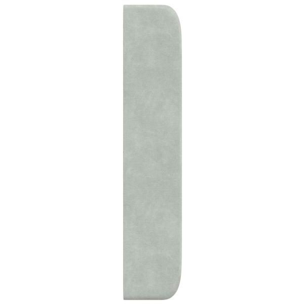 Kopfteil Ohr Hellgrau 80 x 16 x 4 cm Samt