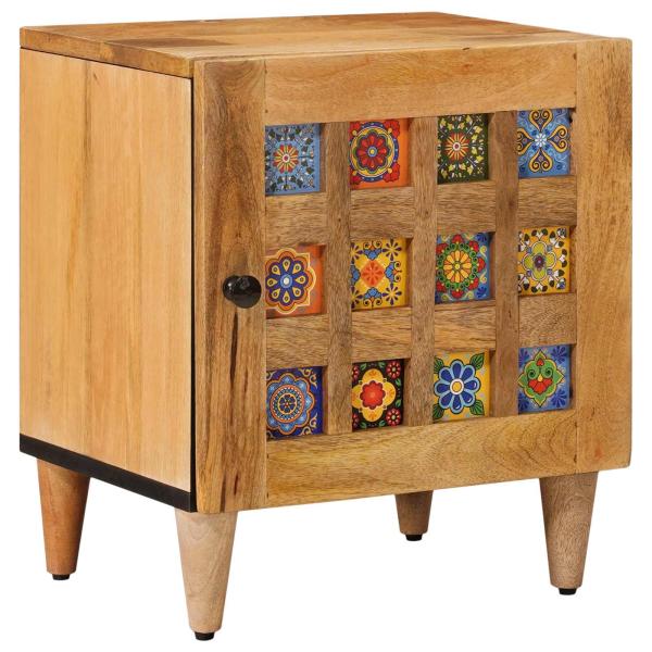 ARDEBO.de - Nachttisch Natur 40 x 33,5 x 46 cm Massivholz Mango