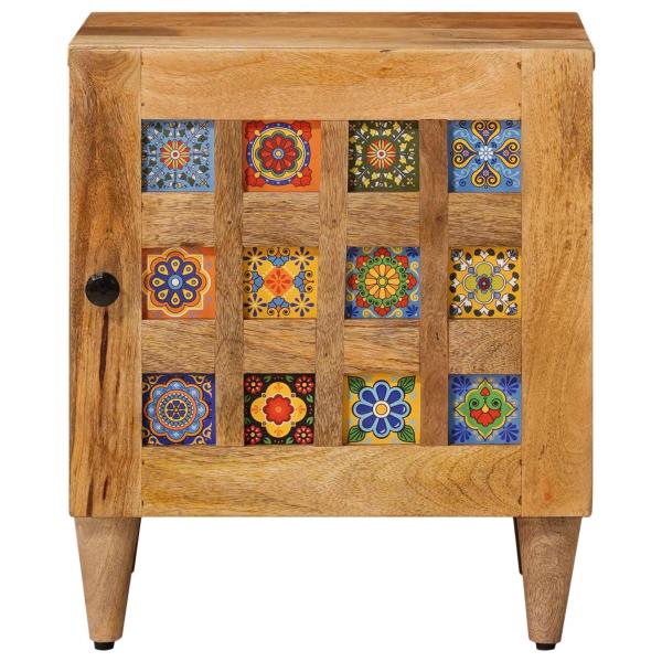 Nachttisch 2 stk. Natur 40 x 33 x 46 cm Massivholz Mango