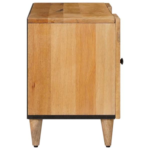 TV-Schränk mit Regal Natur 105 x 33 x 46 cm Massivholz Mango