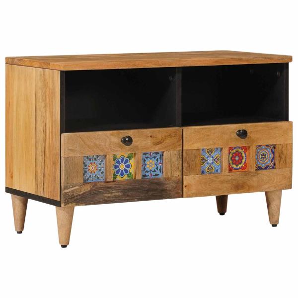 ARDEBO.de - TV-Schränk Natur 70 x 33 x 46 cm Massivholz Mango