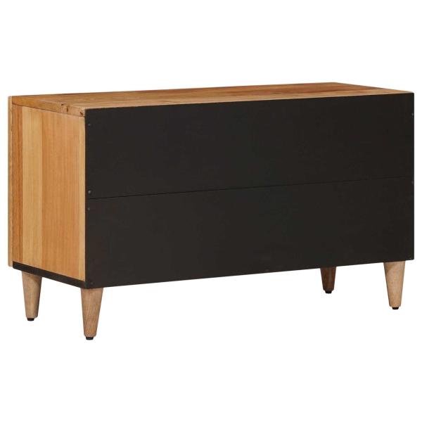 TV-Schränk mit Speicher Natur 80 x 33 x 46 cm Massivholz Mango
