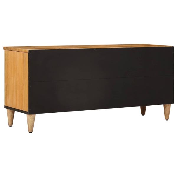 TV-Schränk mit Regal Natur 100 x 33 x 46 cm Massivholz Mango