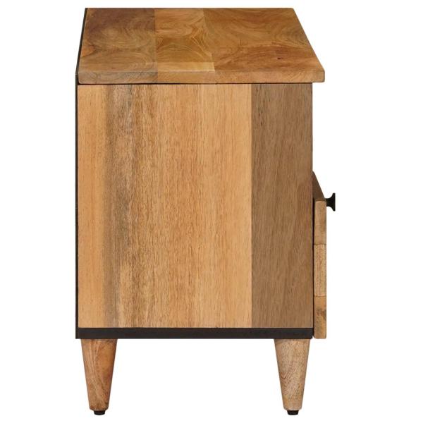 TV-Schränk mit Regal Natur 100 x 33 x 46 cm Massivholz Mango