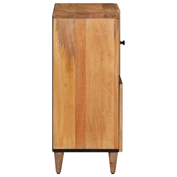 Sideboard mit Speicher Natur 80 x 33 x 75 cm Massivholz Mango