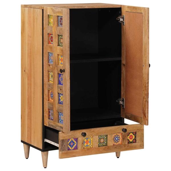 Highboard Natur 60 x 33,5 x 100 cm Massivholz Mango