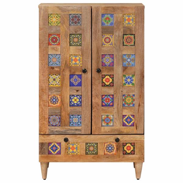 Highboard Natur 60 x 33,5 x 100 cm Massivholz Mango