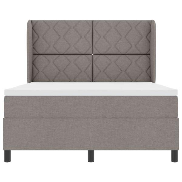 Boxspringbett mit Matratze Taupe 160 x 200 cm Stoff