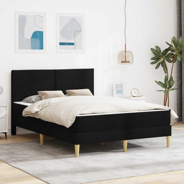 ARDEBO.de - Bettrahmen 120 x 190 cm Schwarz