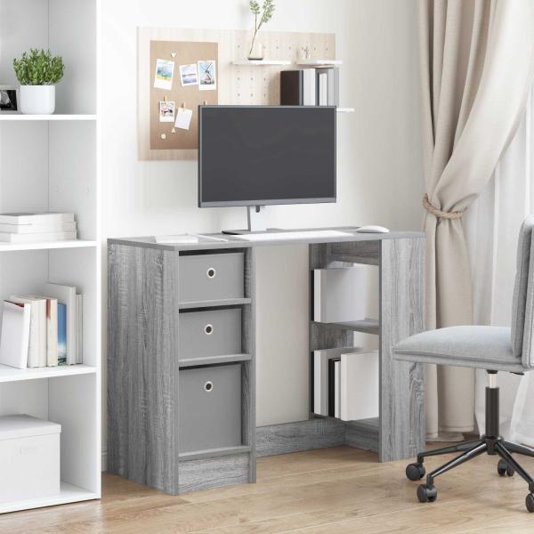 Schreibtisch Sonoma-Grau 100 x 40 x 75 cm Holzwerkstoff