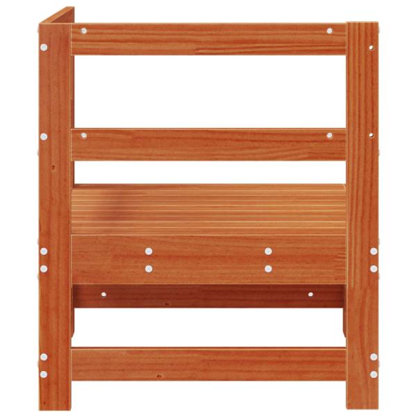 Gartenecksofa Massives Kiefernholz Wachsbraun 62 x 62 x 70,5 cm