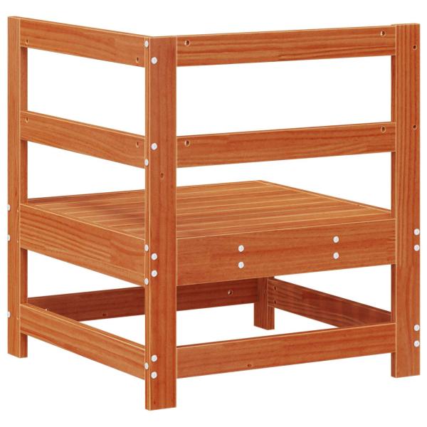 Gartenecksofa Massives Kiefernholz Wachsbraun 62 x 62 x 70,5 cm
