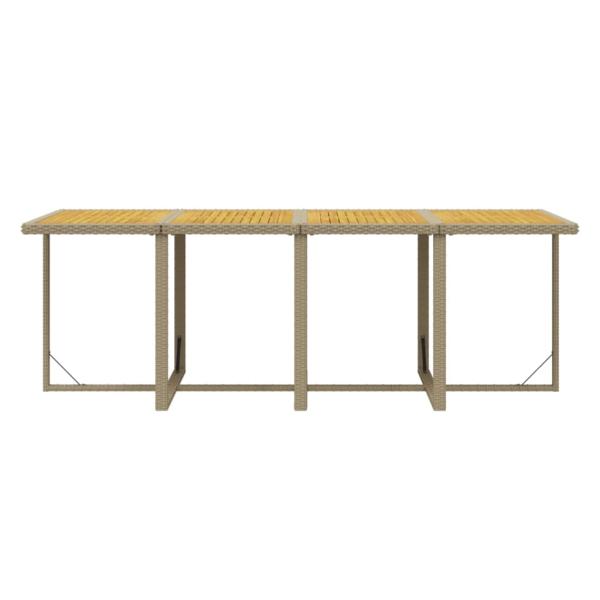 13-tlg. Garten-Essgruppe mit Kissen Poly Rattan Beige