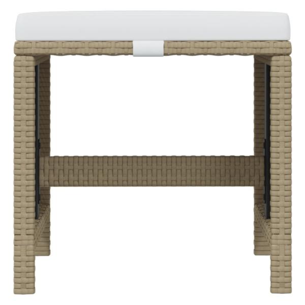 17-tlg. Garten-Essgruppe mit Kissen Poly Rattan Beige