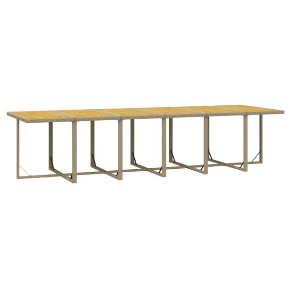 17-tlg. Garten-Essgruppe mit Kissen Poly Rattan Beige