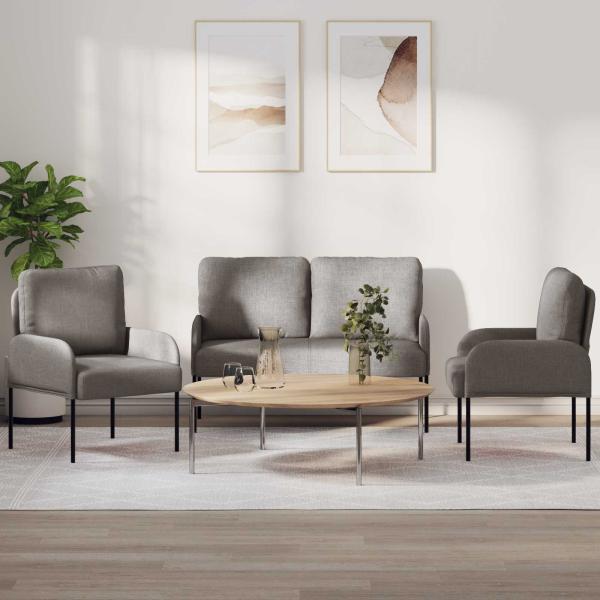 ARDEBO.de - Sofagarnituren 3 Stk. Taupe Sperrholz