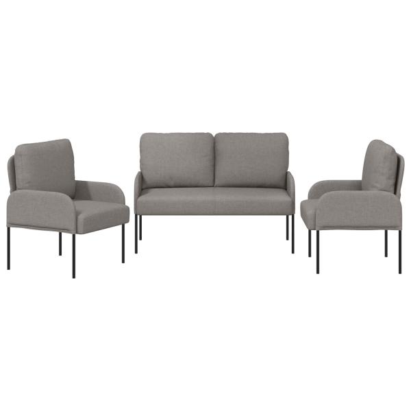 Sofagarnituren 3 Stk. Taupe Sperrholz