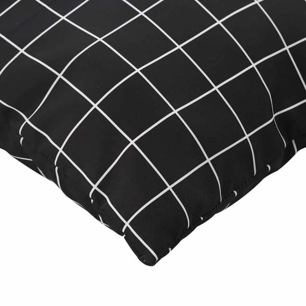 Streupillows 4 pcs Schwarz kariert 60 x 60 cm Polyesterstoff