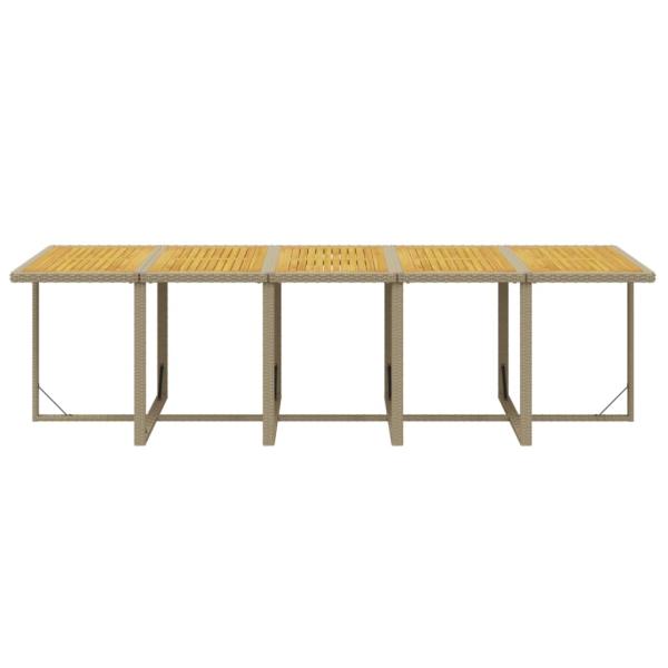 15-tlg. Garten-Essgruppe mit Kissen Poly Rattan Beige