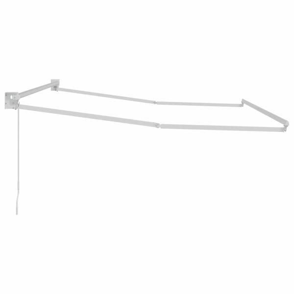 Ausziehbarer Sonnenschirmrahmen Weiß 300 x 250 cm Aluminium