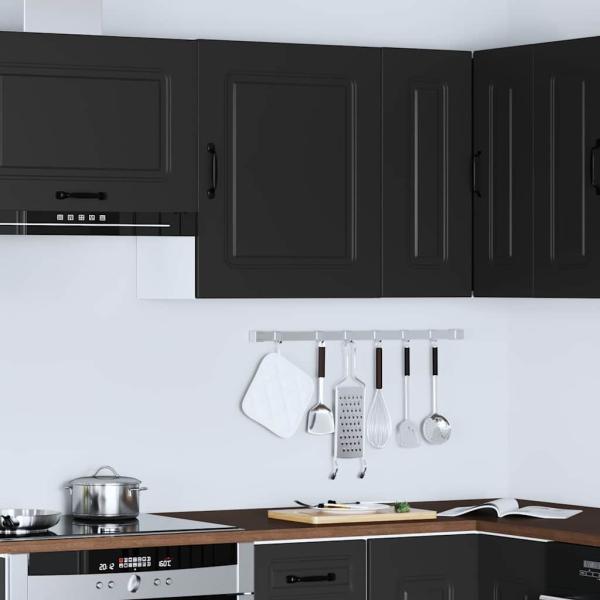 Küchen-Hängeschrank Kalmar Schwarz Holzwerkstoff