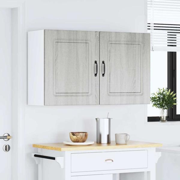 ARDEBO.de - Küchen-Hängeschränke 2 Stk. Kalmar Grau Sonoma Holzwerkstoff