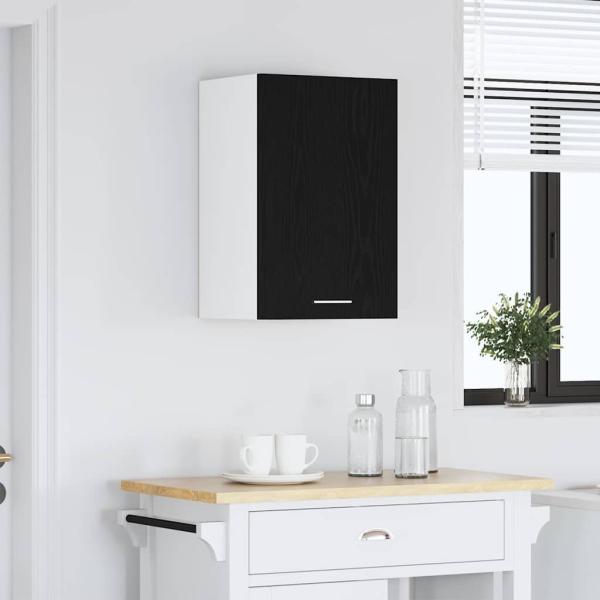 Hängeschrank Schwarz Eichen-Optik 40x31x60 cm Holzwerkstoff