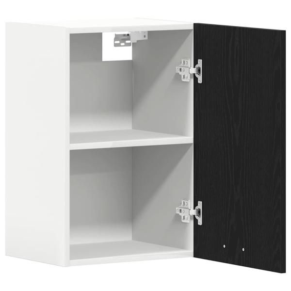 Hängeschrank Schwarz Eichen-Optik 40x31x60 cm Holzwerkstoff
