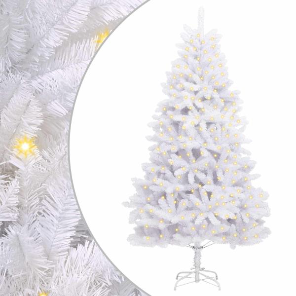Künstlicher Weihnachtsbaum Weiß 270 cm PVC und Metall