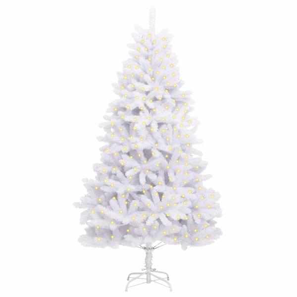 Künstlicher Weihnachtsbaum Weiß 270 cm PVC und Metall