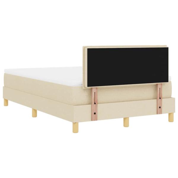 Boxspringbett mit Matratze Creme 120 x 190 cm Stoff