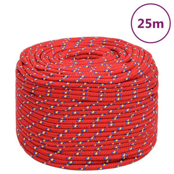 ARDEBO.de - Bootsseil Rot 6 mm 25 m Polypropylen