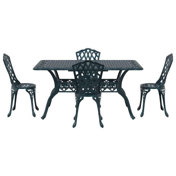 Garten Essgruppe 5 pcs Grün Aluminium