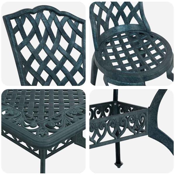 Garten Essgruppe 5 pcs Grün Aluminium