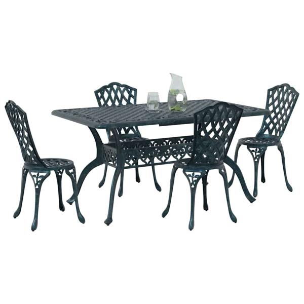 Garten Essgruppe 5 pcs Grün Aluminium