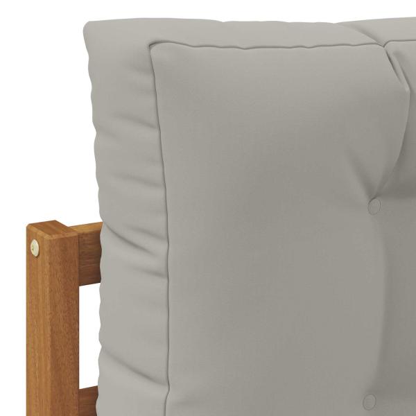 2 stk. Outdoor-Sofagarnitur Massives Akazienholz und Polyester