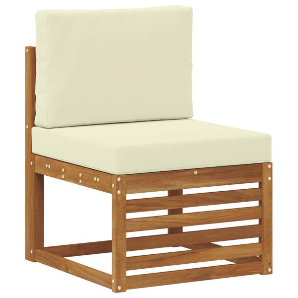 5 stk. Outdoor-Sofagarnitur Massives Akazienholz und Polyester