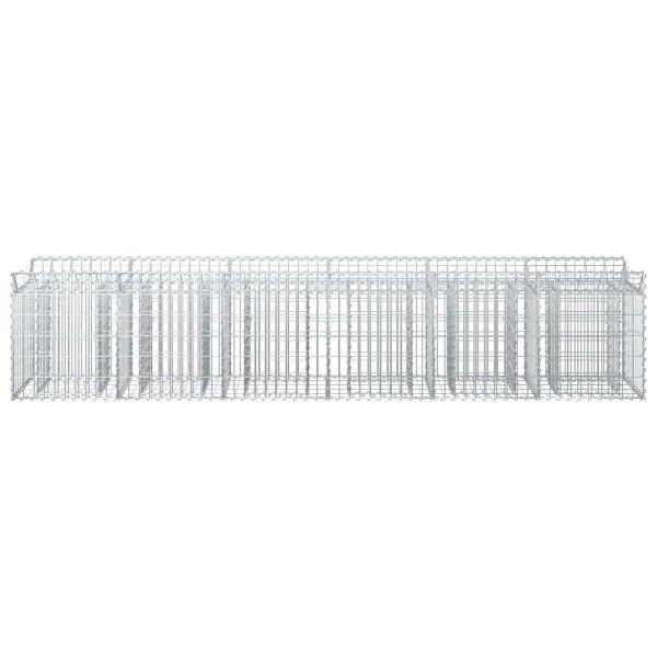 Gabionen-Hochbeet 2 stk. 300 x 50 x 60 cm Verzinkter Stahl