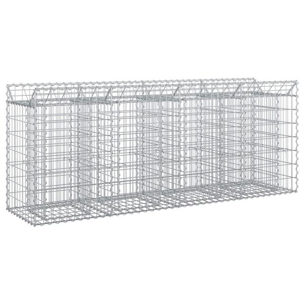 Gabionen-Hochbeet 2 stk. 200 x 50 x 80 cm Verzinkter Stahl