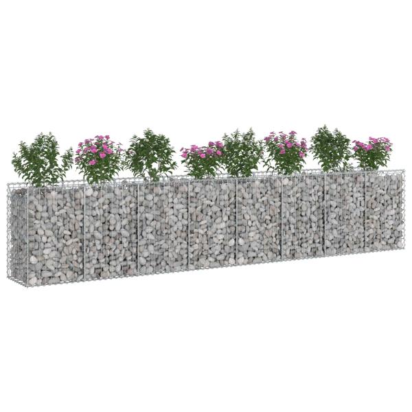 Gabionen-Hochbeet 3 stk. 400 x 50 x 80 cm Verzinkter Stahl