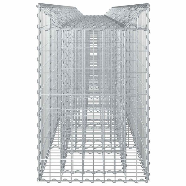 Gabionen-Hochbeet 3 stk. 400 x 50 x 80 cm Verzinkter Stahl