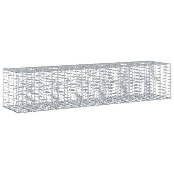 Gabionen-Hochbeet 2 stk. 260 x 60 x 55 cm Verzinkter Stahl