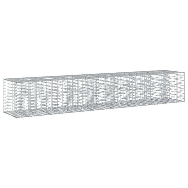 Gabionen-Hochbeet 2 stk. 340 x 60 x 55 cm Verzinkter Stahl