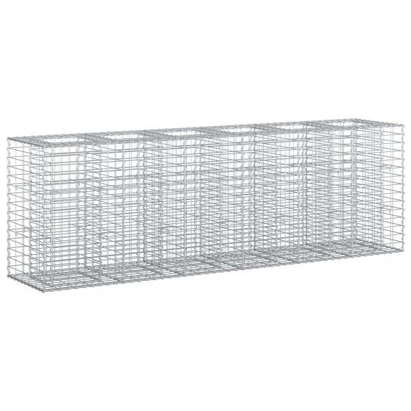 Gabionen-Hochbeet 2 stk. 250 x 50 x 80 cm Verzinkter Stahl