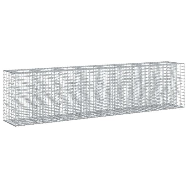 Gabionen-Hochbeet 2 stk. 330 x 50 x 80 cm Verzinkter Stahl